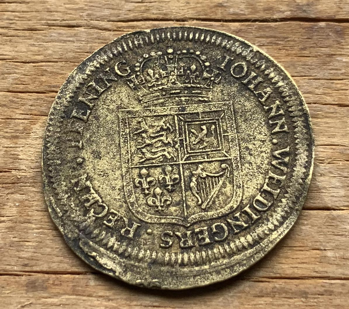 Coronation of William & Mary 1689 token coin C3744